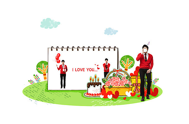 전신 PSD 나무 편집 편집이미지 남자 꽃 프로포즈 한명 사람 앉기 이벤트 장미 파티 케이크 달력 하트 꽃바구니 남자만 남자한명만 이미지편집 모양 식물 1 모션 디저트 바구니 파일형식