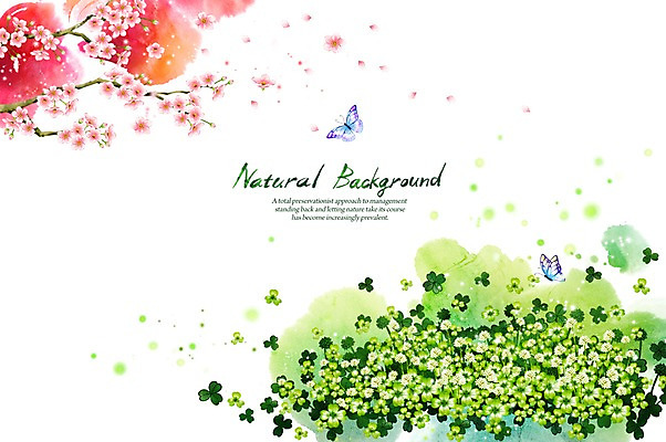 PSD 식물 꽃 실루엣 선 분홍색 나비 곤충 백그라운드 일러스트 캘리그라피 자연 붓터치 사람없음 초록색 봄풍경 봄 벚꽃 벚나무 클로버 토끼풀 내추럴 봄배경 국내일러스트 나무 동물 계절 컬러 촬영기법 풍경 생태계 파일형식