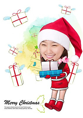 전신 PSD 편집 편집이미지 여자 크리스마스 포토일러 합성일러스트 선물 한명 서기 미소 웃음 사람 이벤트 성인 선물상자 산타클로스 알림 편집일러스트 인물미니어처 광고편집 SD캐릭터 여자만 여자한명만 성인여자만 성인만 이미지편집 캐릭터 1 기념일 모션 표정 상자 미니어처 파일형식
