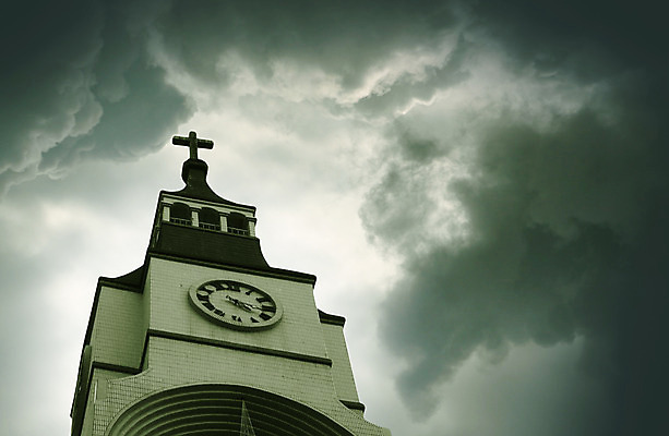 PSD 구름 편집 편집이미지 기독교 종교 시계 십자가 하늘 사람없음 건물 교회 시계탑 이미지편집 자연요소 건축물 종교건축 탑 파일형식