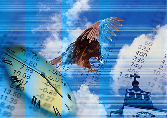 PSD 동물 구름 편집 편집이미지 한마리 기독교 종교 시계 백그라운드 십자가 조류 하늘 사람없음 숫자 교회 시계탑 독수리 분침 시침 이미지편집 자연요소 문자 1 종교건축 건물 탑 파일형식