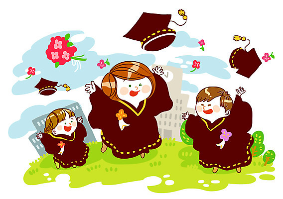 전신 PSD 나무 모자 학생 여학생 여자 교육 남자 남학생 꽃다발 일러스트 학사모 졸업 학교 졸업식 미소 웃음 사람 잔디 건물 세명 스쿨라이프 점프 축하 던지기 국내일러스트 식물 모자_잡화 라이프스타일 건축물 잡화 꽃 컨셉 모션 표정 파일형식