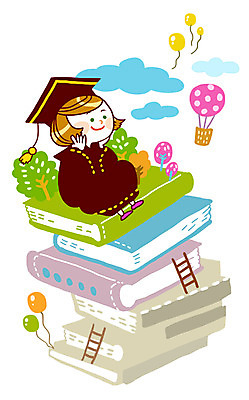 전신 PSD 나무 구름 학생 여자 교육 꽃 일러스트 졸업 사다리 한명 미소 웃음 사람 앉기 책 스쿨라이프 열기구 풍선 여자만 여자한명만 국내일러스트 자연요소 식물 1 라이프스타일 학교 항공교통 모션 표정 도구 파일형식