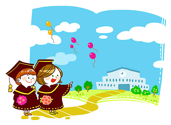 전신 PSD 나무 구름 학생 여자 교육 남자 길 꽃다발 일러스트 학사모 졸업 학교 하늘 졸업식 서기 사람 두명 건물 스쿨라이프 풍선 국내일러스트 자연요소 식물 모자_잡화 라이프스타일 건축물 꽃 모션 파일형식