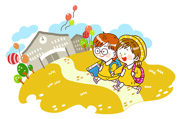 전신 PSD 학생 여학생 교육 교복 길 어린이 일러스트 학교 새출발 책가방 서기 사람 소녀 두명 건물 친구 스쿨라이프 입학 풍선 입학식 여자만 어린이만 소녀만 국내일러스트 라이프스타일 건축물 옷 여자 가방 관계 모션 새로움 출발 파일형식