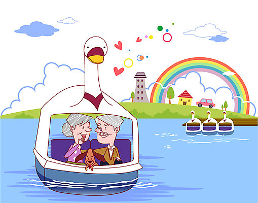 EPS 동물 구름 부부 커플 여자 할아버지 노년 남자 행복 할머니 무지개 데이트 일러스트 자동차 주택 사랑 미소 웃음 사람 앉기 상반신 두명 건물 라이프 실버라이프 노후 반려동물 강 노부부 하트 개 강아지 오리배 노인만 성인만 국내일러스트 자연요소 모양 라이프스타일 건축물 감정 육상교통 포유류 관계 모션 표정 성인 생활 파일형식 벡터