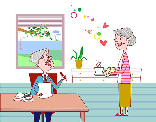 EPS 전신 부부 커플 여자 할아버지 노년 남자 행복 화분 할머니 빵 일러스트 창문 탁자 휴식 디저트 사랑 서기 미소 웃음 사람 앉기 두명 라이프 책 실버라이프 노후 노부부 하트 업무 차 책상 서랍장 노인만 성인만 국내일러스트 모양 라이프스타일 감정 음료 음식 가구 컨셉 관계 모션 표정 성인 생활 작업 파일형식 벡터