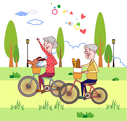 EPS 전신 나무 구름 부부 커플 여자 할아버지 노년 남자 행복 길 할머니 빵 가로등 일러스트 디저트 사랑 미소 웃음 사람 잔디 취미 두명 라이프 실버라이프 노후 자전거 노부부 산책 하트 노인만 성인만 국내일러스트 자연요소 모양 식물 라이프스타일 공공시설 감정 음식 관계 휴식 표정 성인 생활 바이크 파일형식 벡터