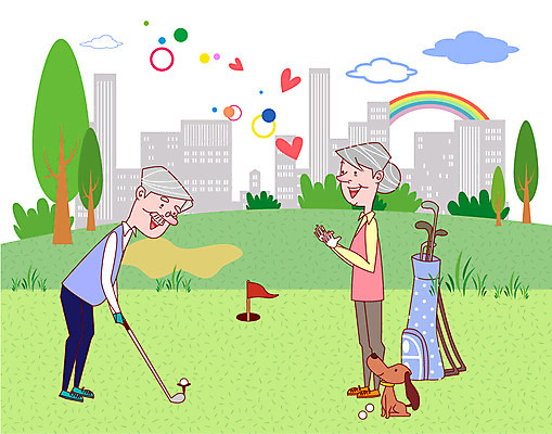 EPS 전신 나무 동물 한마리 부부 커플 여자 할아버지 노년 남자 행복 할머니 스포츠 무지개 골프 일러스트 골프장 사랑 서기 미소 웃음 사람 빌딩 잔디 취미 두명 건물 라이프 실버라이프 노후 반려동물 노부부 골프채 하트 도시 개 강아지 노인만 성인만 파크골프 국내일러스트 자연요소 모양 식물 1 라이프스타일 건축물 감정 포유류 스포츠시설 관계 모션 골프용품 표정 성인 생활 구기 파일형식 벡터