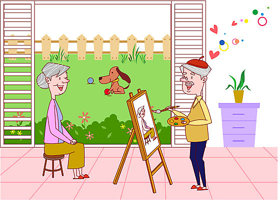 EPS 전신 동물 한마리 부부 커플 여자 할아버지 노년 남자 행복 화분 할머니 일러스트 사랑 서기 미소 웃음 사람 앉기 잔디 두명 라이프 실버라이프 노후 울타리 반려동물 정원 노부부 물감 미술도구 하트 붓 개 강아지 이젤 그림 서랍장 화가 노인만 성인만 국내일러스트 모양 식물 직업 1 라이프스타일 감정 가구 포유류 관계 모션 표정 성인 생활 담장 오브젝트 파일형식 벡터