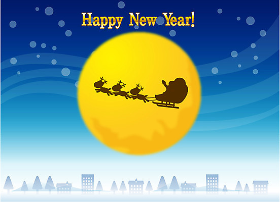 EPS 나무 기념일 실루엣 크리스마스 겨울 일러스트 사슴 사람없음 건물 산타클로스 루돌프 새해인사 보름달 달 비행 눈 썰매 해피뉴이어 국내일러스트 자연요소 식물 건축물 계절 포유류 날씨 새해 촬영기법 이벤트 인사 파일형식 벡터