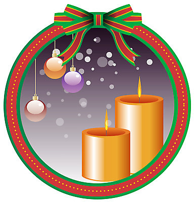 EPS 기념일 리본 크리스마스장식 크리스마스 겨울 일러스트 초 촛불 크리스마스용품 프레임 틀 사람없음 장식 화환 장식볼 눈 리스장식 국내일러스트 자연요소 계절 꽃 날씨 이벤트 용품 파일형식 벡터
