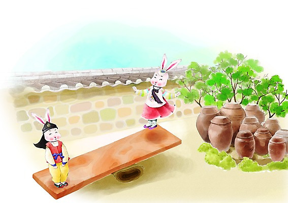 PSD 나무 식물 동물 캐릭터 한국전통 동물캐릭터 두마리 일러스트 놀이 전통캐릭터 근하신년 새해 기와 담장 전통놀이 십이지신 토끼띠 토끼 판넬 항아리 전통의상 한복 신년캐릭터 토끼캐릭터 신묘년 널뛰기 국내일러스트 일러캐릭터 전통 2 포유류 한국 반려동물 도자기 2011년 파일형식