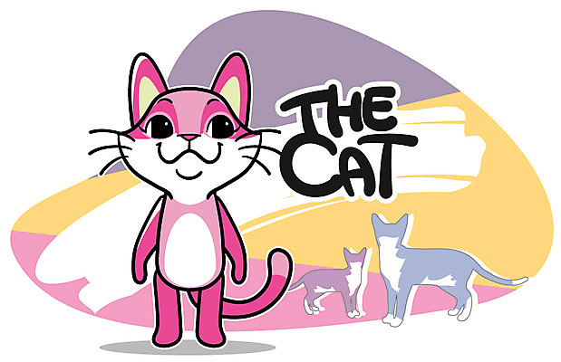 EPS 동물 캐릭터 한마리 알파벳 실루엣 동물캐릭터 일러스트 홍보캐릭터 애니멀프린트 미소 웃음 사람없음 반려동물 고양이 고양이캐릭터 일러캐릭터 1 영어 포유류 촬영기법 표정 파일형식 벡터