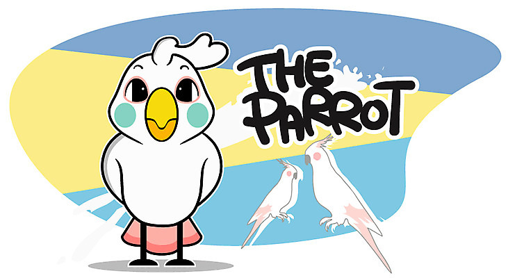 EPS 동물 캐릭터 한마리 알파벳 실루엣 동물캐릭터 일러스트 홍보캐릭터 애니멀프린트 사람없음 앵무새 일러캐릭터 1 영어 조류 촬영기법 파일형식 벡터