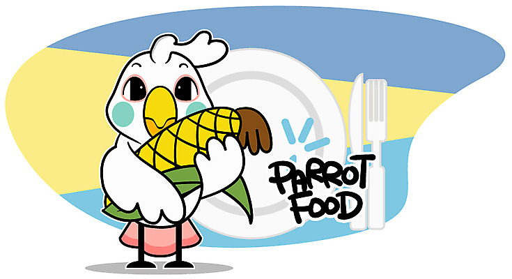 EPS 동물 캐릭터 한마리 접시 알파벳 음식 동물캐릭터 포크 일러스트 홍보캐릭터 애니멀프린트 옥수수 사람없음 나이프 발자국 앵무새 일러캐릭터 1 식기 영어 자국 조류 곡류 칼 파일형식 벡터