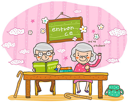 EPS 전신 구름 학생 여자 교육 할아버지 노년 남자 할머니 의자 가방 일러스트 교실 지팡이 하늘 새출발 새로움 미소 웃음 사람 앉기 두명 책 스쿨라이프 팻말 책상 입학 설레임 노인만 성인만 국내일러스트 자연요소 라이프스타일 잡화 감정 가구 컨셉 학교 모션 프레임 표정 성인 출발 파일형식 벡터