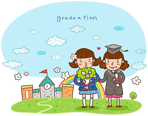 EPS 전신 구름 학생 여학생 여자 교육 남자 딸 꽃다발 일러스트 학사모 졸업 학교 청소년 하늘 엄마 새출발 새로움 서기 미소 웃음 사람 소년 두명 10대 스쿨라이프 졸업장 설레임 국내일러스트 자연요소 모자_잡화 라이프스타일 꽃 감정 어린이 컨셉 가족 모션 표정 출발 파일형식 벡터