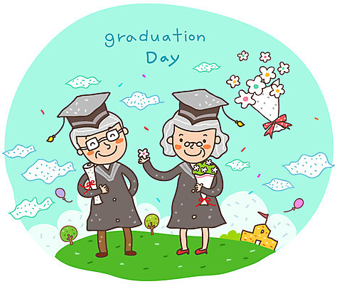 EPS 전신 구름 학생 여자 교육 할아버지 노년 남자 할머니 꽃다발 일러스트 학사모 졸업 학교 하늘 새출발 새로움 서기 미소 웃음 사람 두명 스쿨라이프 졸업장 설레임 노인만 성인만 국내일러스트 자연요소 모자_잡화 라이프스타일 꽃 감정 컨셉 모션 표정 성인 출발 파일형식 벡터