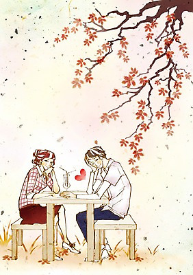 전신 PSD 나무 커플 여자 남자 음료 벤치 의자 데이트 일러스트 티타임 함께함 꽃나무 사랑 미소 웃음 사람 앉기 두명 손잡기 다정 주스 나뭇가지 하트 국내일러스트 모양 식물 꽃 감정 가구 컨셉 관계 모션 휴식 표정 파일형식