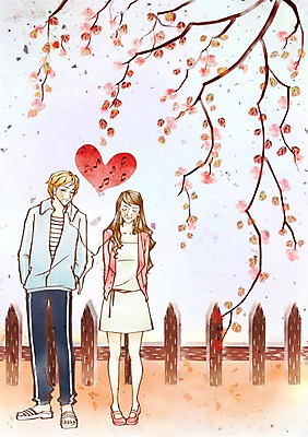 전신 PSD 나무 커플 여자 남자 음악 이어폰 데이트 일러스트 함께함 사랑 서기 미소 웃음 사람 두명 울타리 다정 음악감상 감상 하트 국내일러스트 모양 식물 감정 음향기기 컨셉 관계 모션 문화예술 표정 담장 파일형식