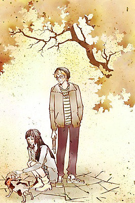 전신 PSD 나무 동물 한마리 커플 여자 남자 데이트 일러스트 함께함 사랑 서기 미소 웃음 사람 앉기 두명 반려동물 다정 산책 가을 하트 개 강아지 국내일러스트 모양 식물 1 계절 감정 컨셉 포유류 관계 모션 휴식 표정 파일형식