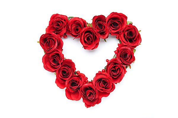 포토 JPG 스튜디오촬영 식물 꽃 백그라운드 누끼 사람없음 장식 빨간색 장미 화환 하트 오브젝트 국내포토 모양 컬러 실내 파일형식