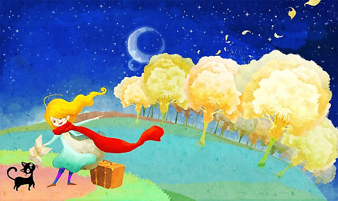 PSD 나무 동물 한마리 여자 별 여행 백그라운드 지도 가방 일러스트 상상 한명 서기 미소 웃음 사람 반려동물 판타지 우주 여행가방 고양이 행성 숲 우주여행 여자만 여자한명만 국내일러스트 자연요소 식물 1 잡화 포유류 모션 표정 파일형식