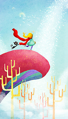 PSD 나무 동물 한마리 여자 별 여행 백그라운드 일러스트 상상 조류 한명 사람 반려동물 판타지 우주 고양이 절벽 폭포 행성 달 우주여행 여자만 여자한명만 국내일러스트 자연요소 식물 1 포유류 자연 파일형식