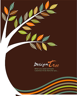 나무 식물 디자인 물결 컬러 백그라운드 잎 무늬 패턴 일러스트 자연 나뭇잎 한그루 사람없음 컬러풀 갈색 나뭇가지 신비 국내일러스트 AI파일 1 컨셉 생태계 파일형식 벡터