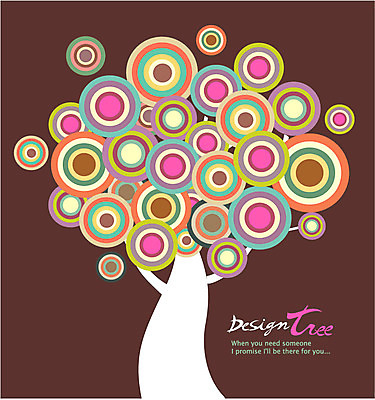 나무 식물 디자인 컬러 백그라운드 잎 무늬 패턴 일러스트 자연 나뭇잎 한그루 사람없음 컬러풀 갈색 원형 신비 국내일러스트 AI파일 도형 1 컨셉 생태계 파일형식 벡터