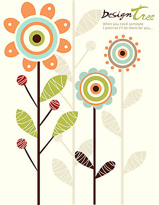 나무 식물 꽃잎 꽃 백그라운드 잎 무늬 패턴 일러스트 자연 나뭇잎 해바라기 사람없음 신비 국내일러스트 AI파일 컨셉 생태계 파일형식 벡터