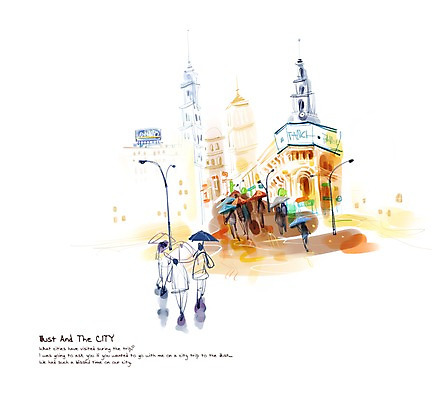 PSD 백그라운드 가로등 일러스트 거리 풍경 빌딩 건물 세계 탑 도시 보행자 복잡 국내일러스트 건축물 공공시설 컨셉 파일형식