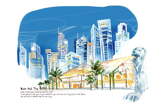 PSD 나무 백그라운드 야경 일러스트 조명 빌딩 사람없음 건물 세계 야자수 도시 역 공항 석상 싱가폴 복잡 국내일러스트 식물 건축물 아시아 컨셉 교통시설 야간 파일형식 풍경_경치