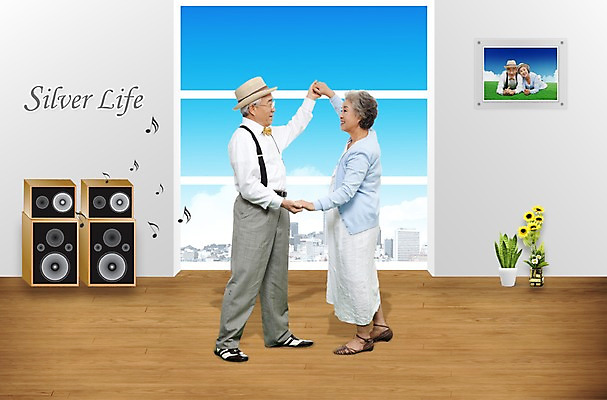 전신 PSD 편집 편집이미지 라이프스타일 부부 커플 여자 할아버지 노년 남자 행복 화분 할머니 여유 액자 음표 창문 휴식 서기 사람 성인 두명 라이프 실버라이프 노부부 스피커 춤 노인만 성인만 이미지편집 기호 감정 음악 음향기기 컨셉 관계 모션 문화예술 생활 파일형식