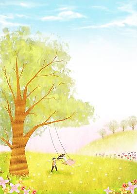 PSD 나무 구름 커플 사계절 계절 여자 남자 꽃 백그라운드 꽃밭 데이트 일러스트 자연 하늘 따뜻함 사람 풍경 초원 두명 봄풍경 봄 그네 계절백그라운드 그네뛰기 봄배경 국내일러스트 자연요소 식물 관계 전통놀이 생태계 파일형식