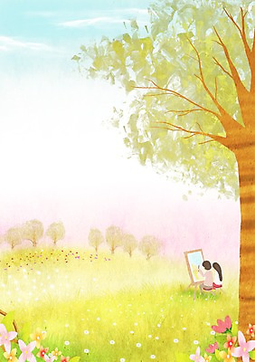 PSD 나무 구름 커플 사계절 계절 여자 남자 꽃 백그라운드 꽃밭 일러스트 자연 하늘 따뜻함 미술 사람 풍경 초원 두명 봄풍경 봄 그리기 이젤 그림 계절백그라운드 봄배경 국내일러스트 자연요소 식물 관계 모션 문화예술 미술도구 생태계 파일형식