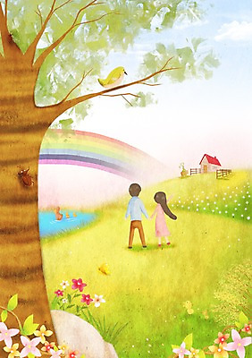 PSD 나무 동물 한마리 커플 사계절 계절 여자 남자 꽃 백그라운드 무지개 꽃밭 일러스트 자연 조류 주택 오리 따뜻함 사람 풍경 초원 두명 봄풍경 봄 산책 나뭇가지 연못 딱정벌레 계절백그라운드 봄배경 국내일러스트 자연요소 식물 1 곤충 관계 휴식 건물 생태계 파일형식