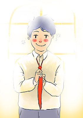 PSD 남자 일러스트 창문 넥타이 새출발 새로움 한명 미소 웃음 사람 상반신 성인 빛 햇빛 희망 사회이슈 설레임 남자한명만 국내일러스트 1 잡화 감정 컨셉 표정 태양 출발 남자만 파일형식