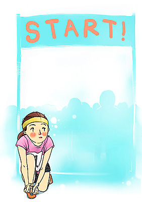 PSD 배너템플릿 여자 스포츠 일러스트 새출발 새로움 한명 사람 앉기 달리기 희망 현수막 사회이슈 시작 준비 설레임 출발선 여자만 여자한명만 국내일러스트 템플릿 1 배너 감정 컨셉 모션 출발 파일형식