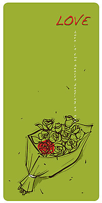 EPS 식물 꽃 꽃다발 백그라운드 일러스트 선물 사랑 사람없음 빨간색 연두색 장미 국내일러스트 감정 컬러 초록색 파일형식 벡터