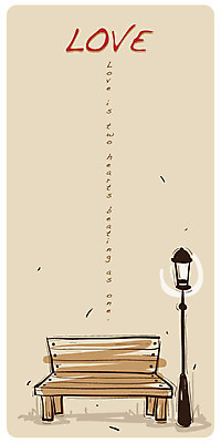 EPS 백그라운드 가로등 벤치 일러스트 사랑 사람없음 국내일러스트 공공시설 감정 의자 파일형식 벡터