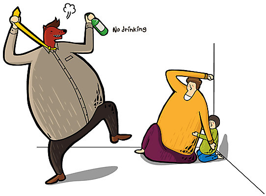 EPS 여자 남자 어린이 일러스트 가족 엄마 건강 사람 세명 부모 건강관리 자녀 비즈니스맨 폭력 아빠 결심 금연 금주 국내일러스트 캠페인 컨셉 비즈니스 관계 관리 직장인 사회이슈 파일형식 벡터