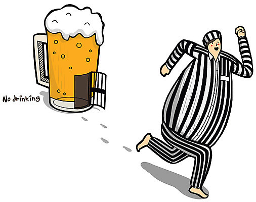 EPS 전신 남자 일러스트 맥주 건강 한명 사람 컵 달리기 건강관리 결심 탈출 감옥 금주 죄수 남자만 남자한명만 국내일러스트 1 식기 컨셉 모션 주류 관리 파일형식 벡터