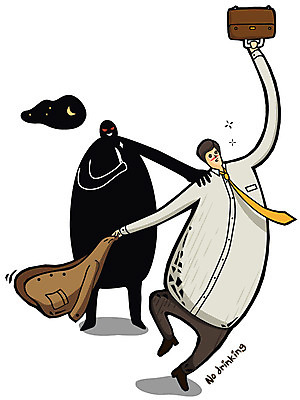 EPS 전신 남자 가방 일러스트 건강 서기 사람 두명 건강관리 비즈니스맨 칼 결심 도둑 만취 금주 흉기 남자만 국내일러스트 잡화 컨셉 비즈니스 모션 관리 직장인 범죄인 술취함 파일형식 벡터