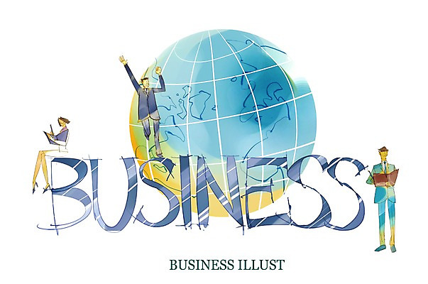 PSD 여자 남자 일러스트 비즈니스 사람 세명 글로벌 지구본 비즈니스맨 비즈니스우먼 국내일러스트 직장인 파일형식