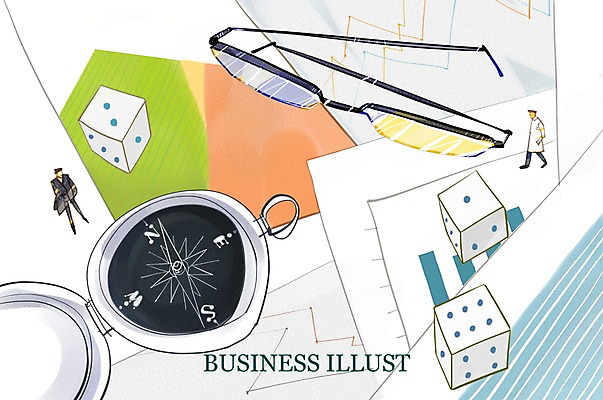 전신 PSD 남자 종이 안경 일러스트 비즈니스 서기 사람 두명 비즈니스맨 나침반 주사위 문서 남자만 국내일러스트 잡화 모션 직장인 파일형식