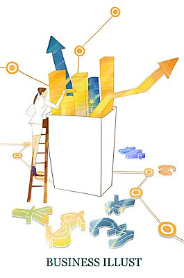 전신 PSD 기호 여자 돈 일러스트 비즈니스 사다리 표시 그래프 한명 서기 사람 상자 달러 유로 비즈니스우먼 원화 방향 상승 여자만 여자한명만 국내일러스트 문자 1 컨셉 모션 도구 직장인 재산 파일형식
