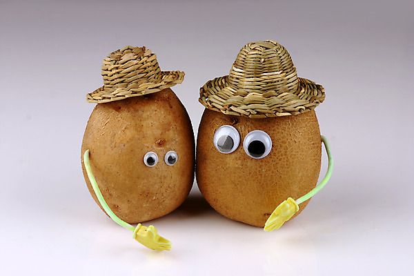 포토 JPG 스튜디오촬영 모자 잡화 음식 컨셉 채소 식재료 감자 뿌리채소 실내 의인화 사람없음 농작물 두개 밀짚모자 국내포토 모자_잡화 2 농업 내부 파일형식