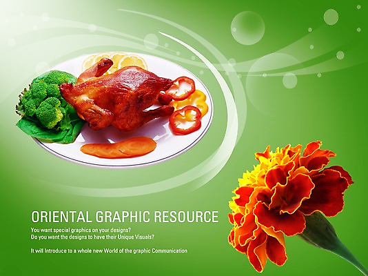 PSD 편집이미지 접시 꽃 포스터 음식 실내 육류 요리 사람없음 식당 치킨 닭고기 바비큐 알림 디지털합성 전단 홍보물 음식전단 이미지편집 식물 식기 식재료 내부 상점 닭고기요리 파일형식